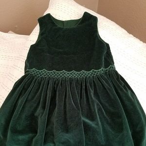 Green velvet Jacadi dress